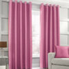 Plain Silk Curtains pink