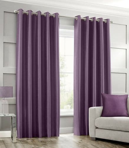 Plain Silk Curtains purple