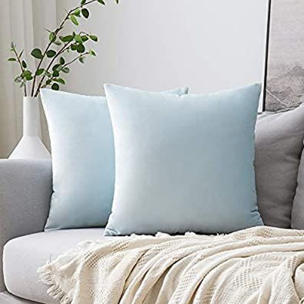 Velvet Cushion Covers Sky Blue
