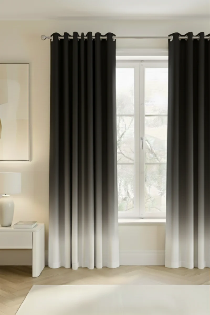 Gradient Curtains black frost