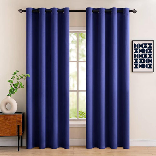 Self Plain Curtains blue