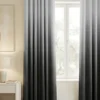 Gradient Curtains dip dye charcoal grey