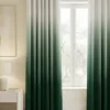 Gradient Curtains dip dye emerald green