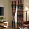 flock leather curtains purple