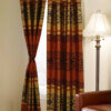 flock leather curtains rust