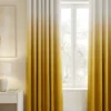 Gradient Curtains dip dye mustard
