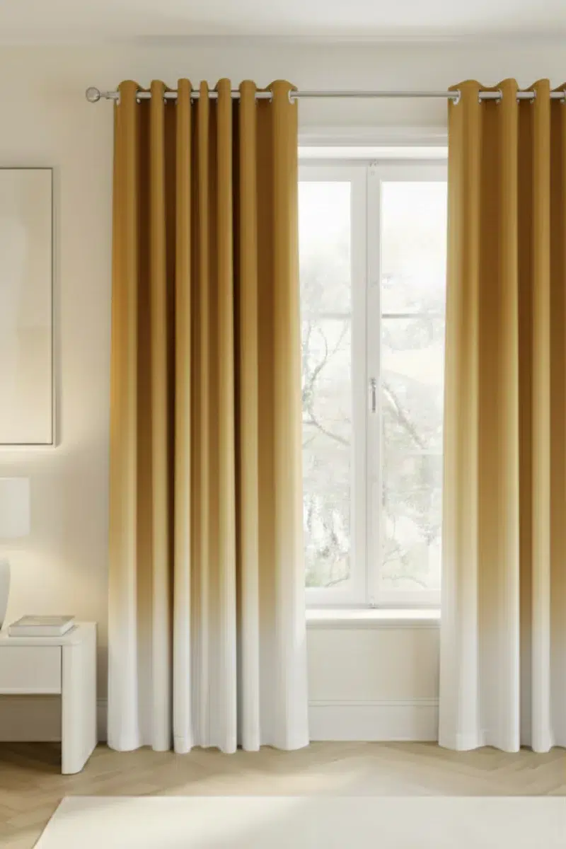 Gradient Curtains mustard frost
