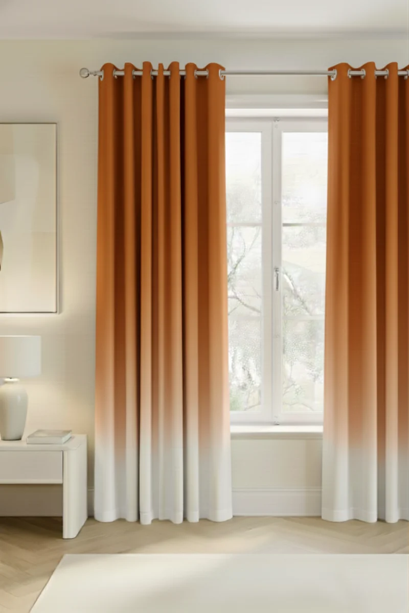 Gradient Curtains orange frost