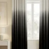 Gradient Curtains dip dye solid black