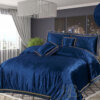 Self Velvet Bed Sheets royal blue