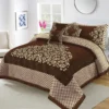 Jacquard Velvet Bedsheets brwn1