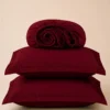Fitted Bedsheets in Pakistan cotton burgundy