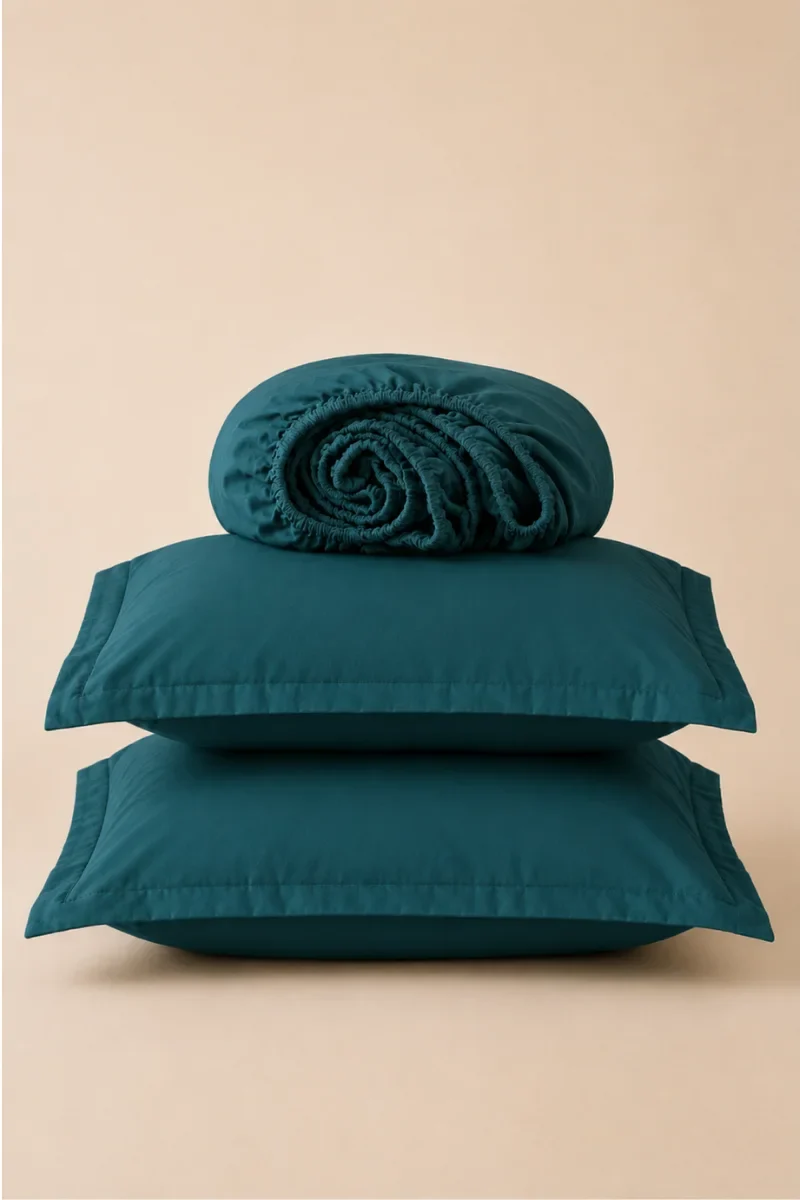 Fitted Bedsheets in Pakistan cotton teal