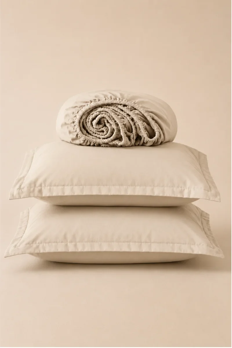 Fitted Bedsheets in Pakistan cotton ivory