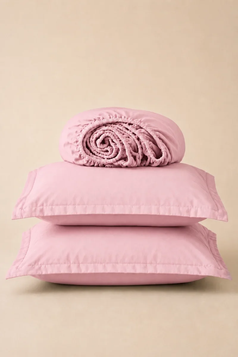Fitted Bedsheets in Pakistan cotton pink