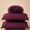 Fitted Bedsheets in Pakistan cotton plum