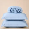 Fitted Bedsheets in Pakistan cotton powder blue