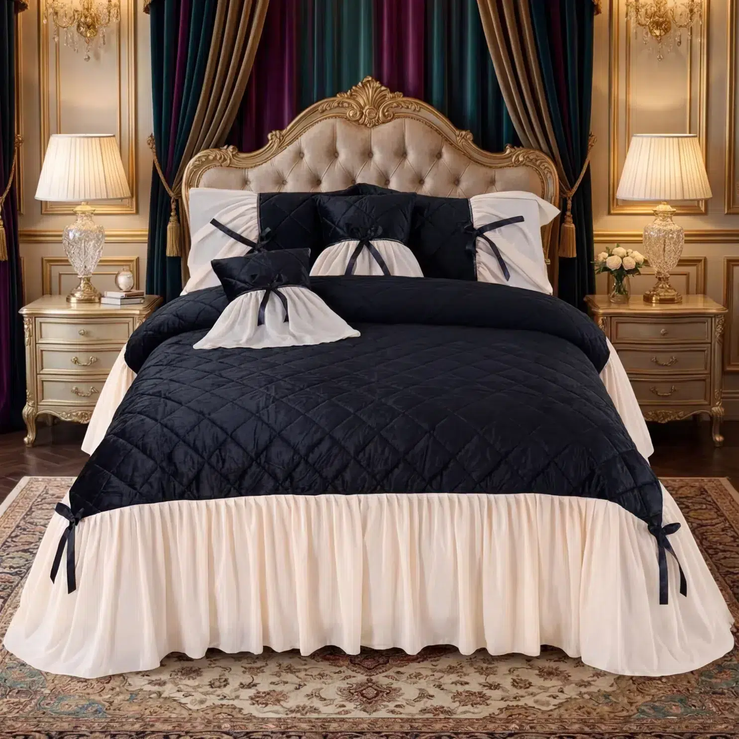 Velvet Bridal Bedsets royal glow