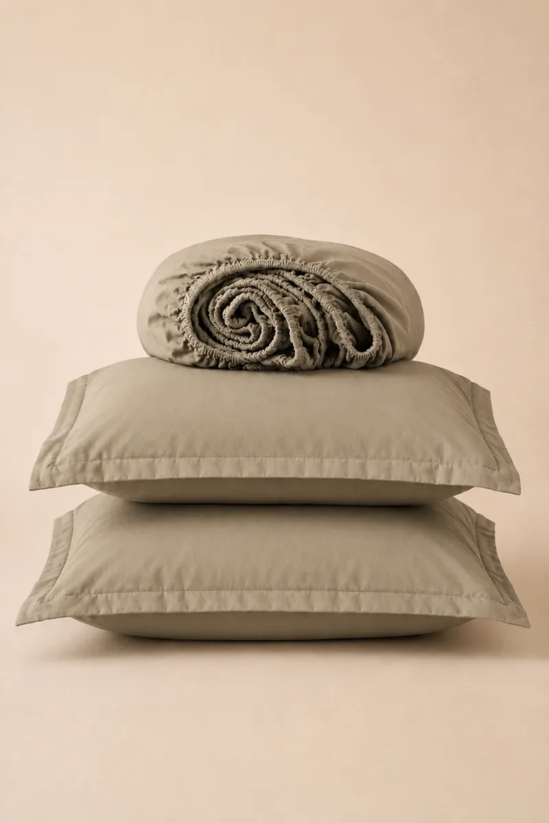 Fitted Bedsheets in Pakistan cotton taupe
