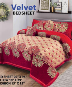 Four Border Velvet Bed sheet 27