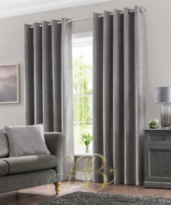 Imported Malai Velvet Curtains Light Grey