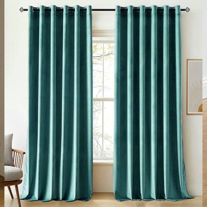 Luxury Velvet Curtains Teal