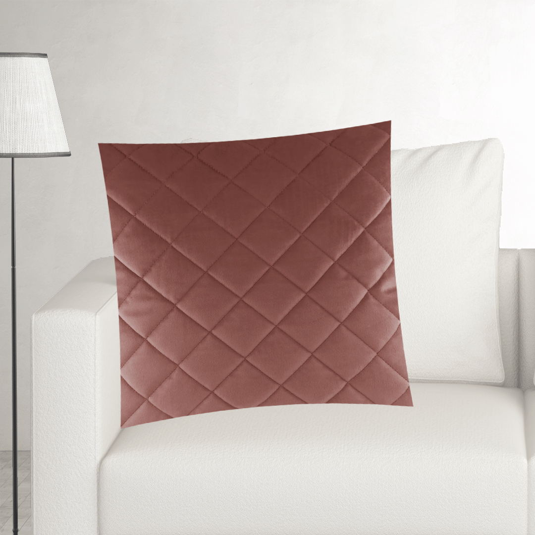 Self-Jacquard-Quilted-Cushion-Cover-Brown