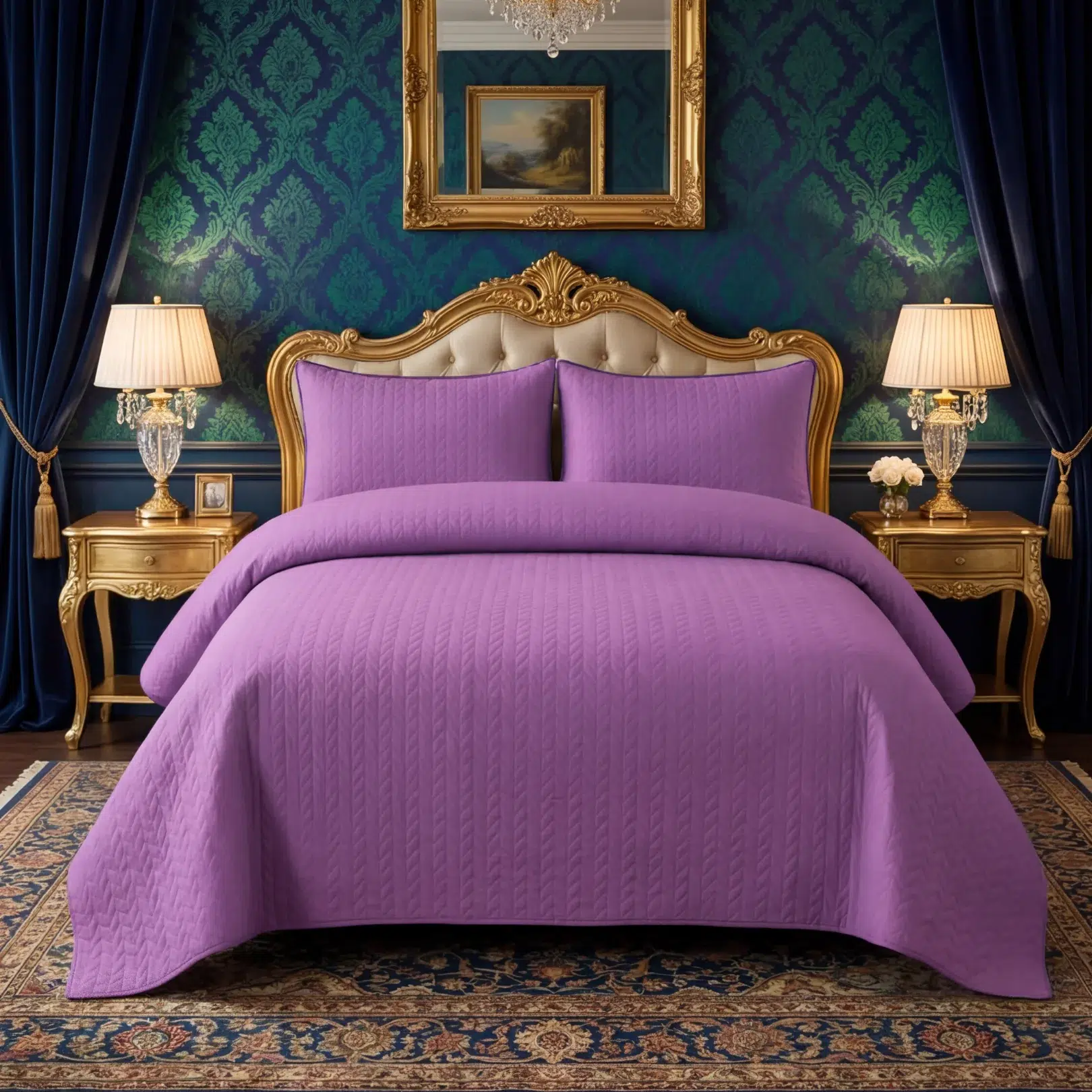 Dyed Bedspreads lavender