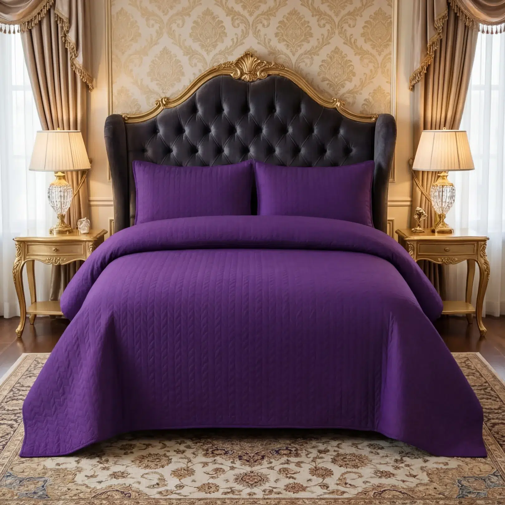 Dyed Bedspreads purple