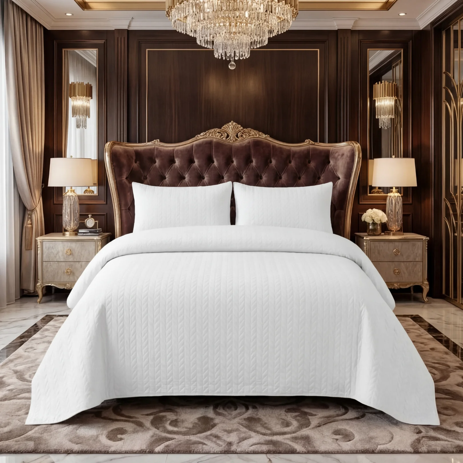Dyed Bedspreads white