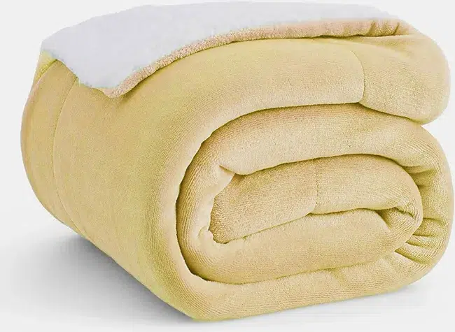 Alternative view of SHERPA FLEECE THROW BLANKET - SKIN GOLDEN