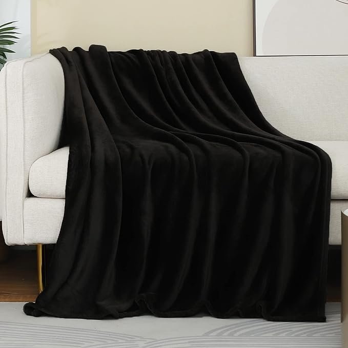 Flannel Fleece Blankets black