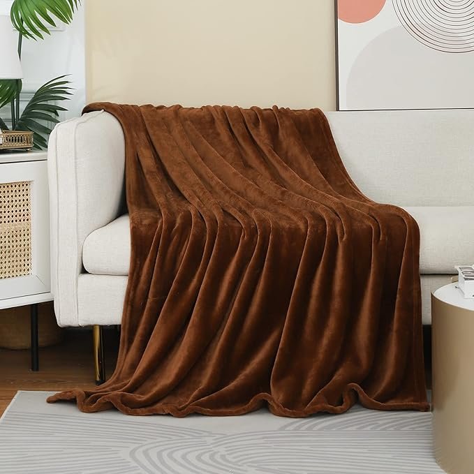 Flannel Fleece Blankets brown