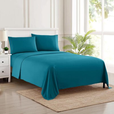 Velvet Flat Bed Sheet Teal