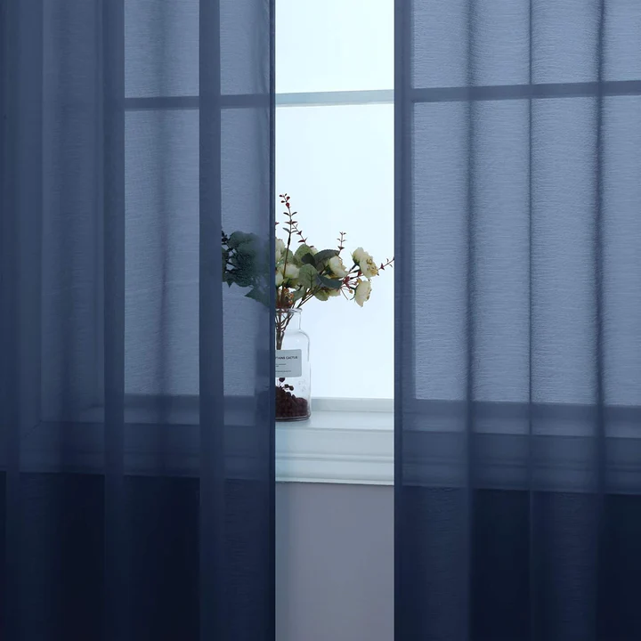 Alternative view of SHEER NET CURTAINS - BLUE