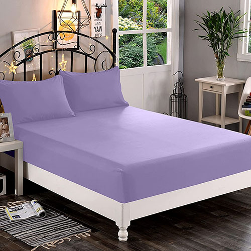 Cotton Fitted Sheet Lavendar