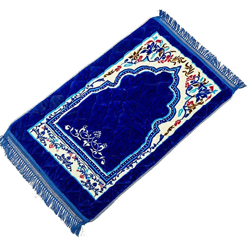 Traditional quilted prayer mats blue