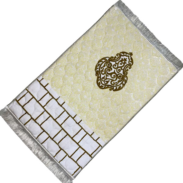 Traditional quilted prayer mats off white