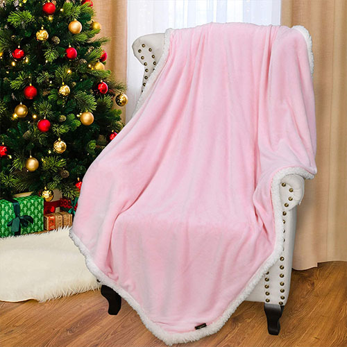 Sherpa Fleece Blanket Pink
