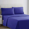 plain rich cotton bed sheet Royal Blue