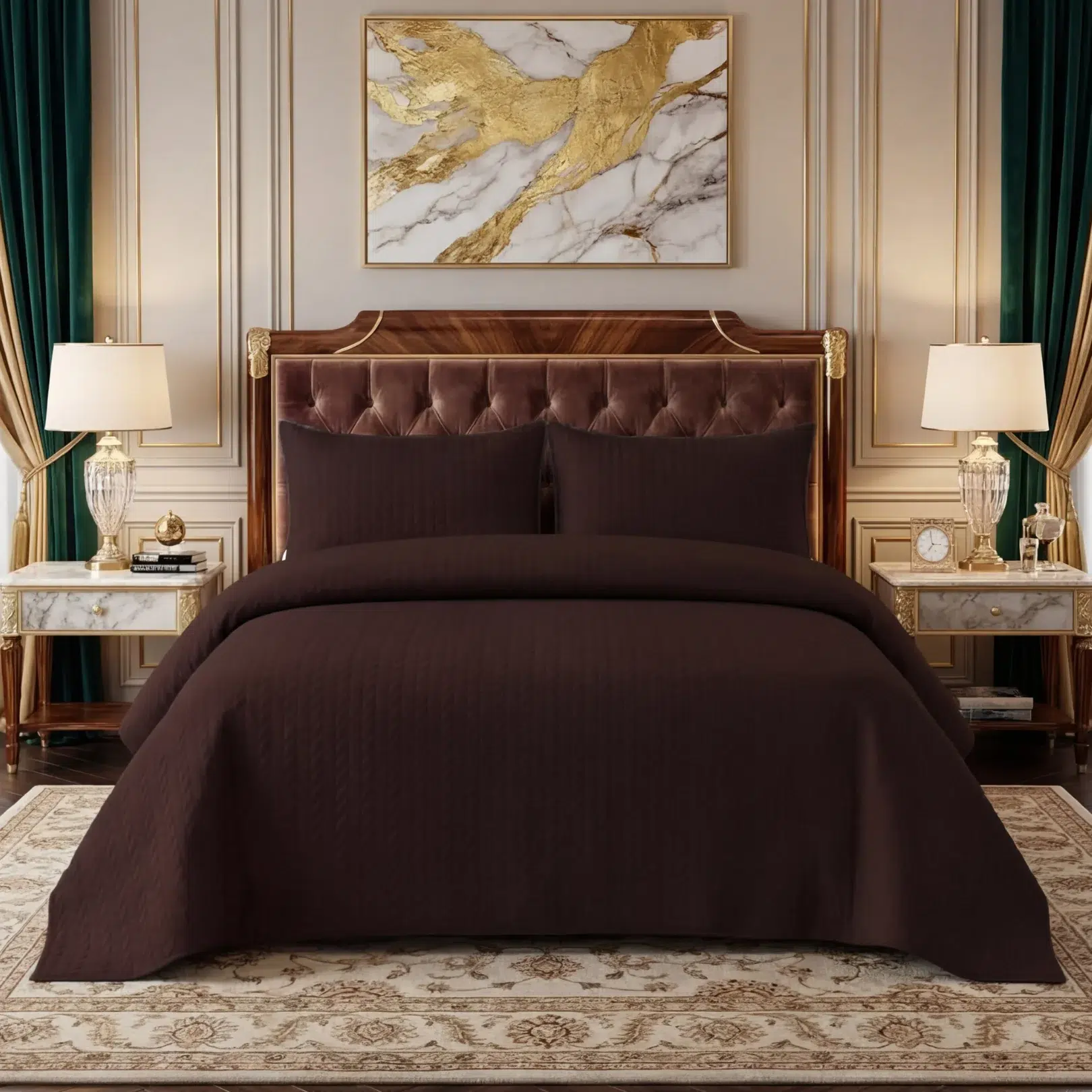Dyed Bedspreads choco