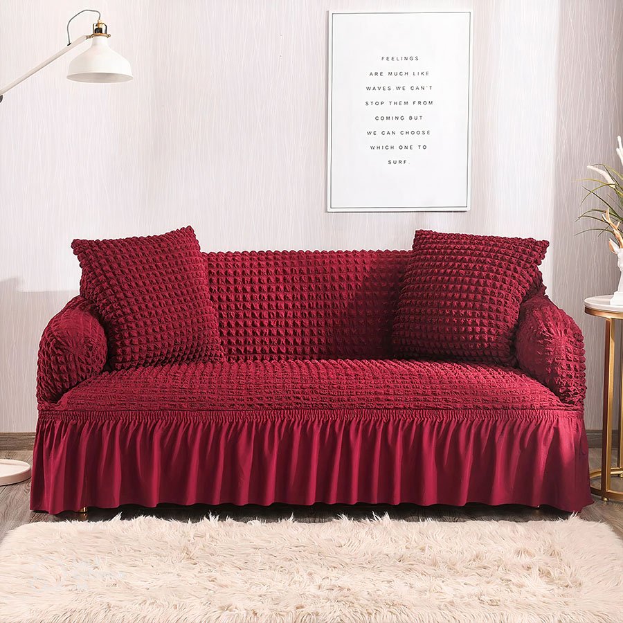 Bubble Sofa Covers maroon