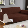 Ultrasonic quilted sofa runner brown