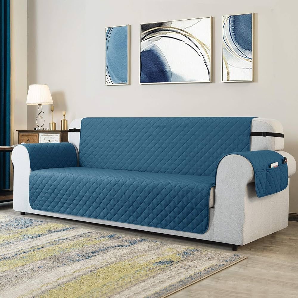 Quilted Sofa Cover zinc
