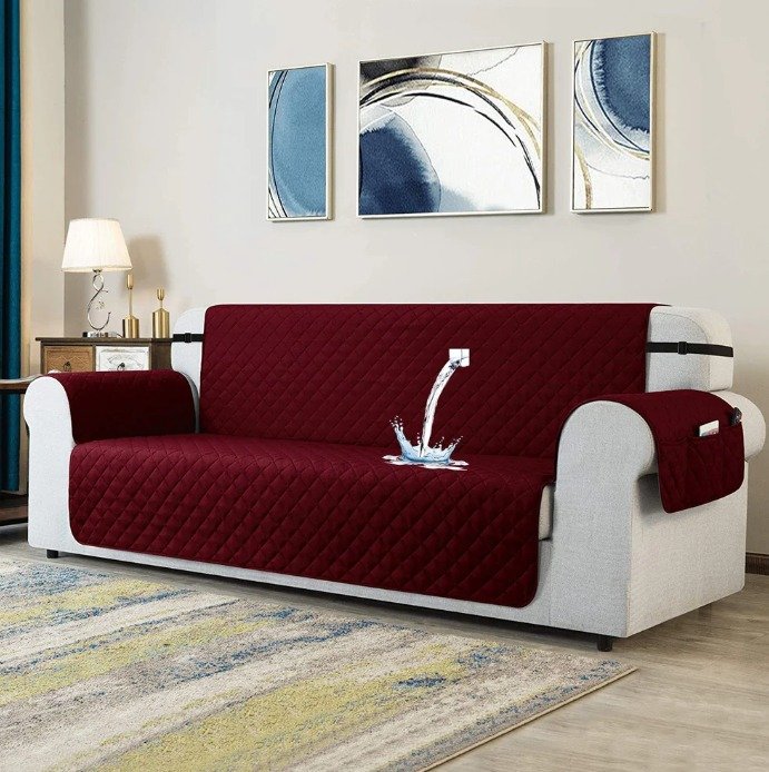 Waterproof Sofa Covers maroon