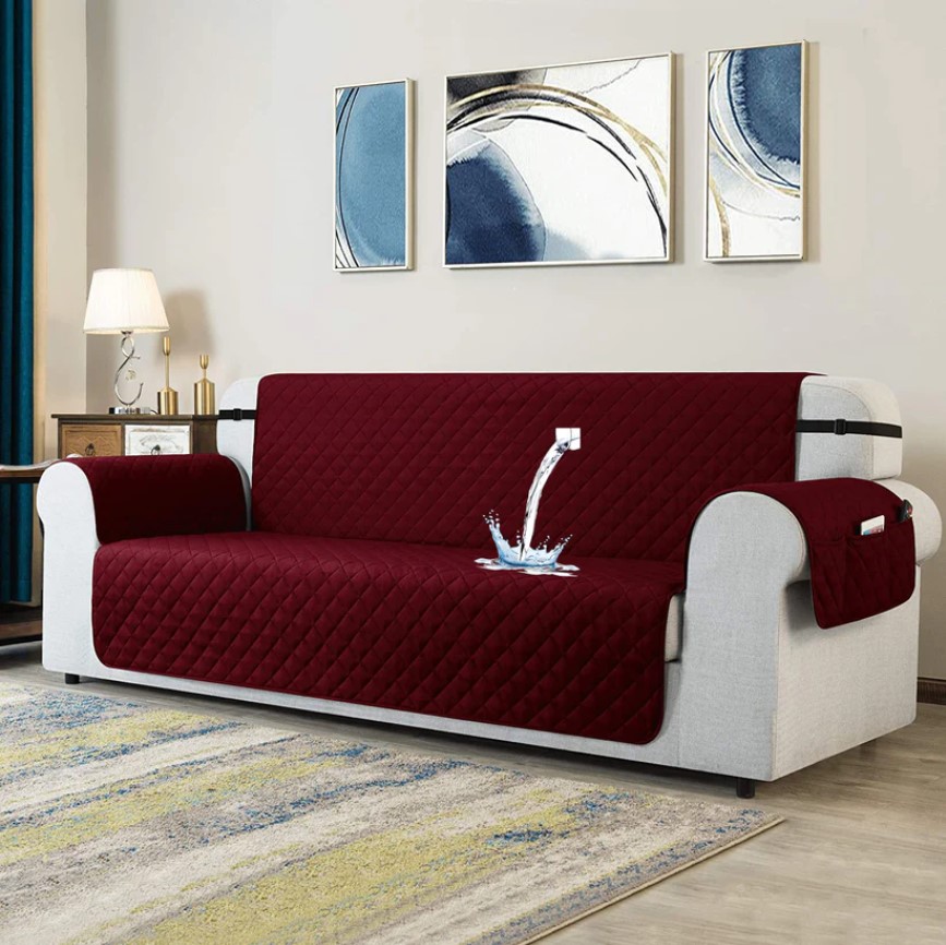 Waterproof Sofa Covers Maroon