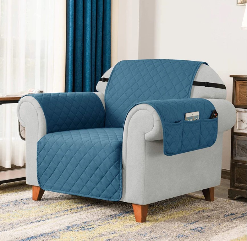 Alternative view of Waterproof Cotton Quilted Sofa Cover - Sofa Runners - Zinc