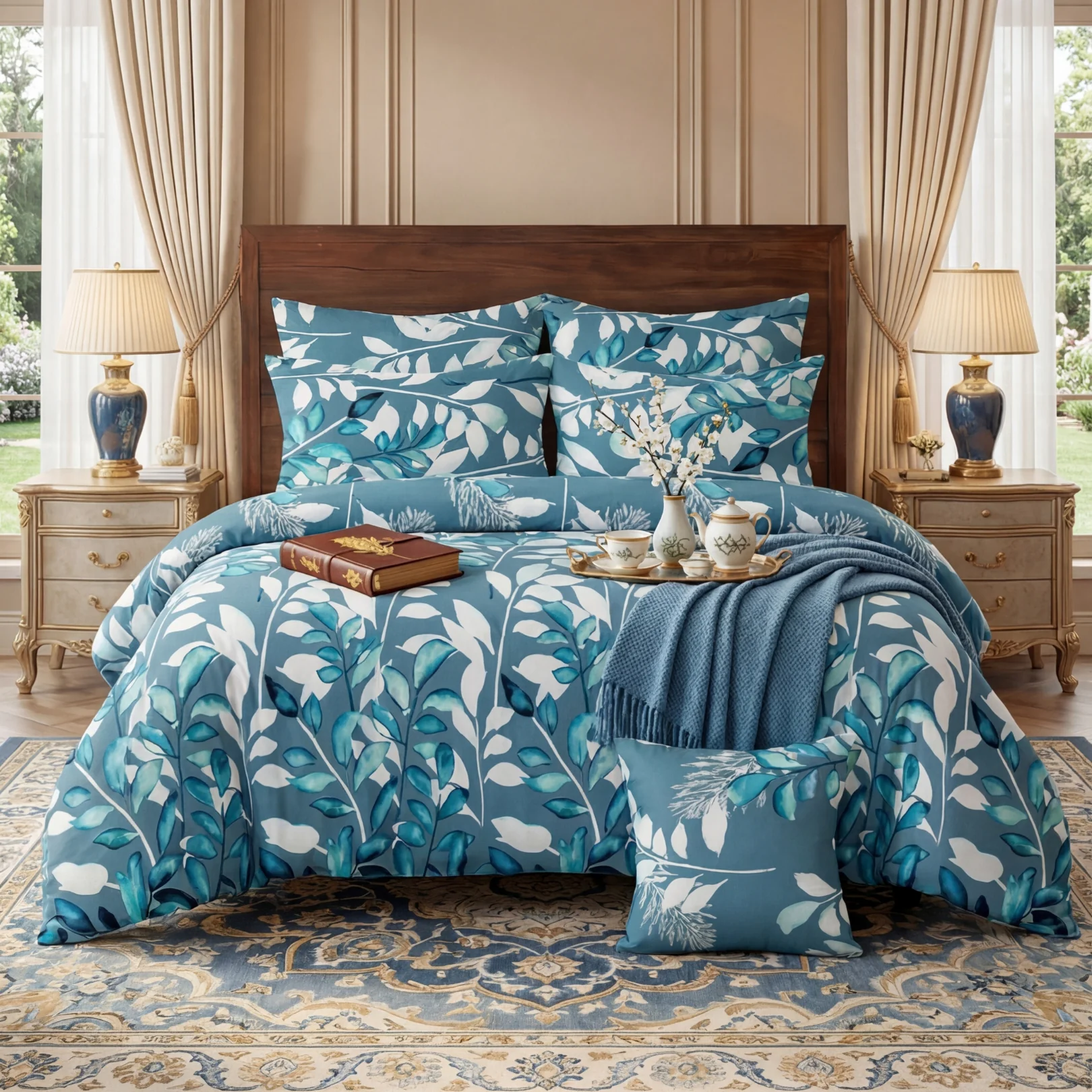 Quilted Comforter Sets blue zuric