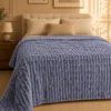 Flannel Fleece Blankets textured ice blue