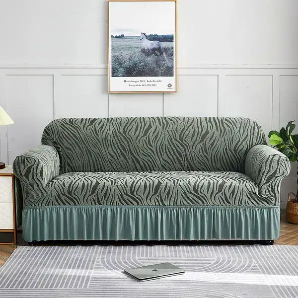 Zebra Sofa Covers green